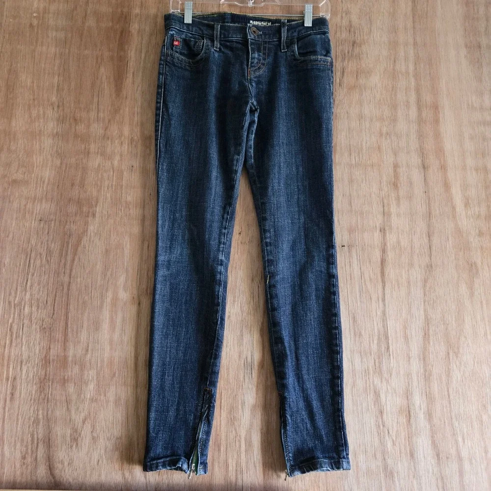 Miss Sixty Vintage Y2K J Lot Low Rise Skinny Ankle Zip Jeans Made in Italy 26